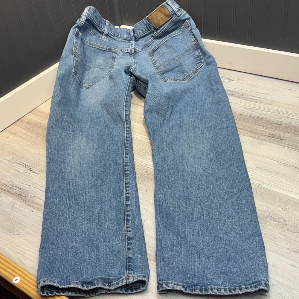 Polo Ralph Lauren Jeans Mens 38x32 Hampton Relaxed Straight Blue Denim Zip Pants
